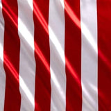 Red White Stripe 1" inch Satin Fabric