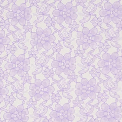 Lilac Floral Raschel Lace Fabric