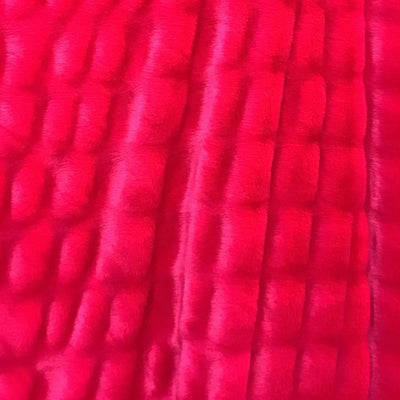 Fuchsia Stretch Tissavel Chinchilla Faux Fake Fur Fabric