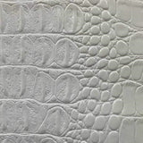 White Alligator Vinyl Fabric