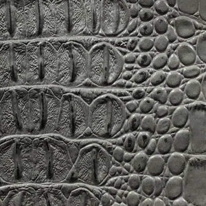 Silver Gray Alligator Vinyl Fabric