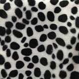 White Velboa Fur Dalmatian Dog Animal Short Pile Fabric