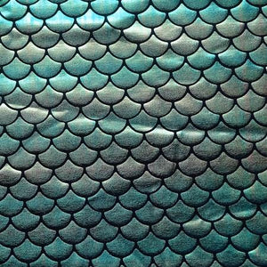 Green Blue Gradient Mermaid Fish Scale