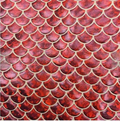 Red Large Mermaid Fish Scale