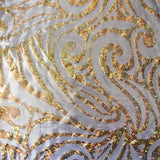 Silver Gold Mystique Swirl Stretch Spandex