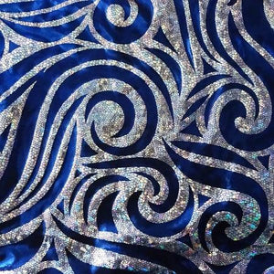 Silver Royal Mystique Swirl Stretch Spandex