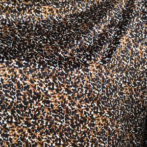 Cheetah Stretch Burnout Velvet Fabric