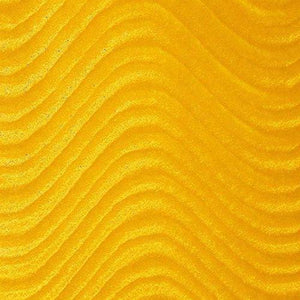 Yellow Velvet Flocking Swirl Upholstery Fabric / 50 Yards Roll