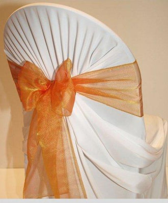 (12 Pack) Orange Organza Sash