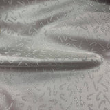 Silver White Metallic Christmas Candy Cane Brocade fabric