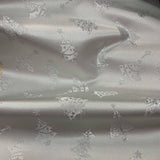 Silver White Metallic Christmas Trees Brocade fabric