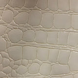 Ivory Vinyl Crocodile, 55" Inches Wide