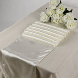 Ivory Satin Table Runner﻿