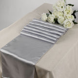 Silver Satin Table Runner﻿