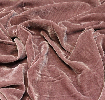 Mauve Silk Velvet Fabric