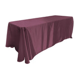 Eggplant Bridal Satin Rectangular Tablecloth 90 x 156"