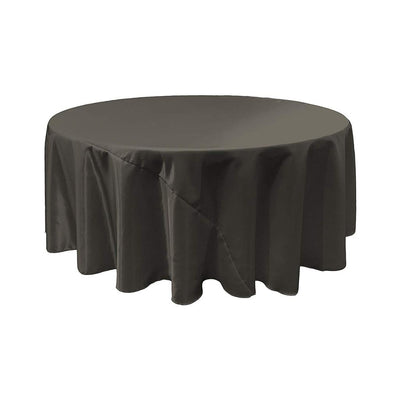 Black Bridal Satin Round Tablecloth 108