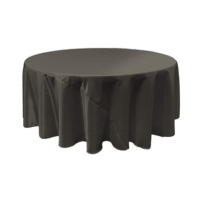 Black Bridal Satin Round Tablecloth 132