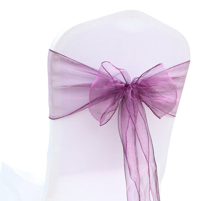 (12 pack) Purple Organza Sash