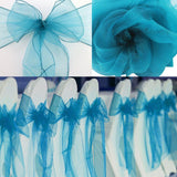 (12 pack) Teal Organza Sash