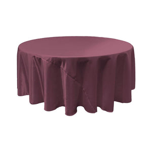 Eggplant Bridal Satin Round Tablecloth 132"