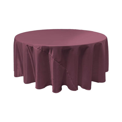 Eggplant Bridal Satin Round Tablecloth 132