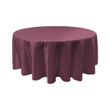 Eggplant Bridal Satin Round Tablecloth 108"