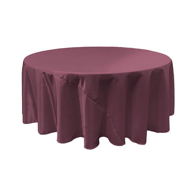 Eggplant Bridal Satin Round Tablecloth 120