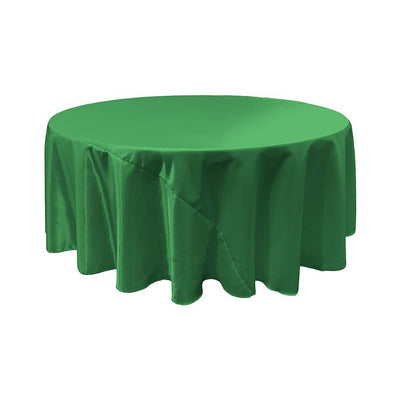 Kelly Green Bridal Satin Round Tablecloth 108