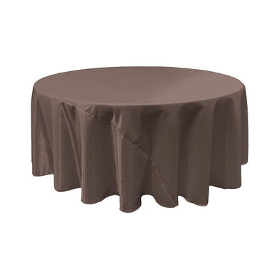 Charcoal Bridal Satin Round Tablecloth 108