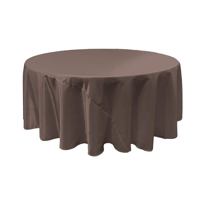 Charcoal Bridal Satin Round Tablecloth 120