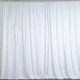 10 Ft x 10 Ft White Polyester Backdrop Drapes Curtains 2 Panels 5x10