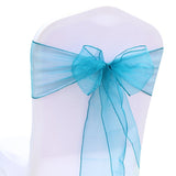 (12 pack) Teal Organza Sash