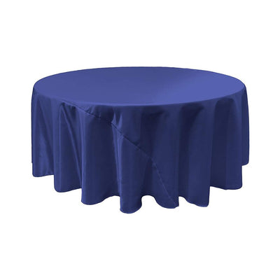 Royal Blue Bridal Satin Round Tablecloth 132