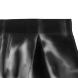 14 Ft. Hunter Black Accordion Pleat Satin Table Skirt