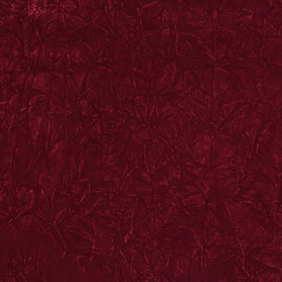 Dark Red Flocking Crushed Velvet Fabric