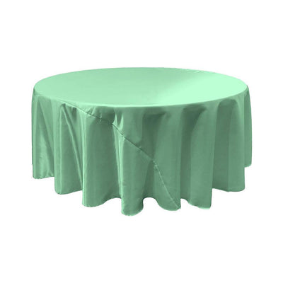 Mint Bridal Satin Round Tablecloth 108