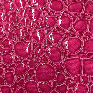 Fuchsia Vinyl Crocodile, 55" Inches Wide