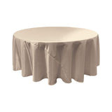 Silver Bridal Satin Round Tablecloth 120"