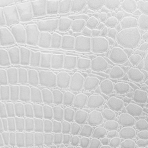 White Vinyl Crocodile, 55" Inches Wide