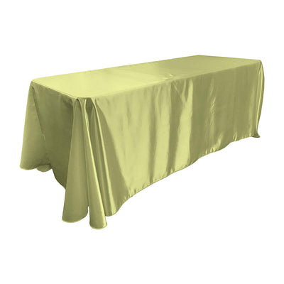 Sage Bridal Satin Rectangular Tablecloth 90 x 156