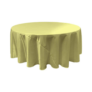 Sage Bridal Satin Round Tablecloth 132"