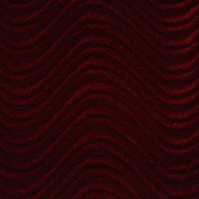 Burgundy Velvet Flocking Swirl Upholstery Fabric