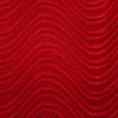 Ruby Velvet Flocking Swirl Upholstery Fabric