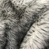 Gray Faux Fake Fur Husky Long Pile