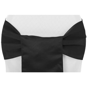 (12 Pack ) Black Satin Sash