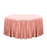 132" Blush Glitz Sequin Round Tablecloth