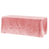 Blush Glitz Sequin Rectangular Tablecloth 90 x 156"