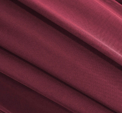 Burgundy Stretch Mesh Fabric