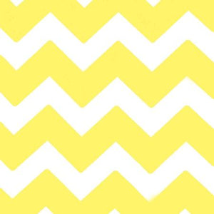 Chevron Yellow and White Poly Cotton Fabric